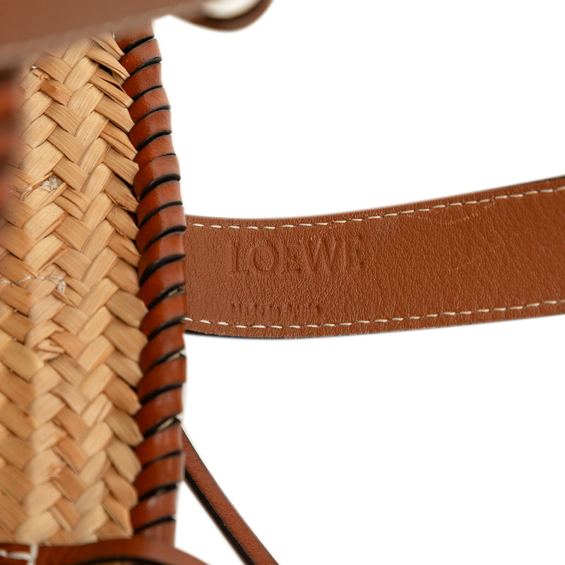 Small Raffia Anagram Basket Tote - Image 5