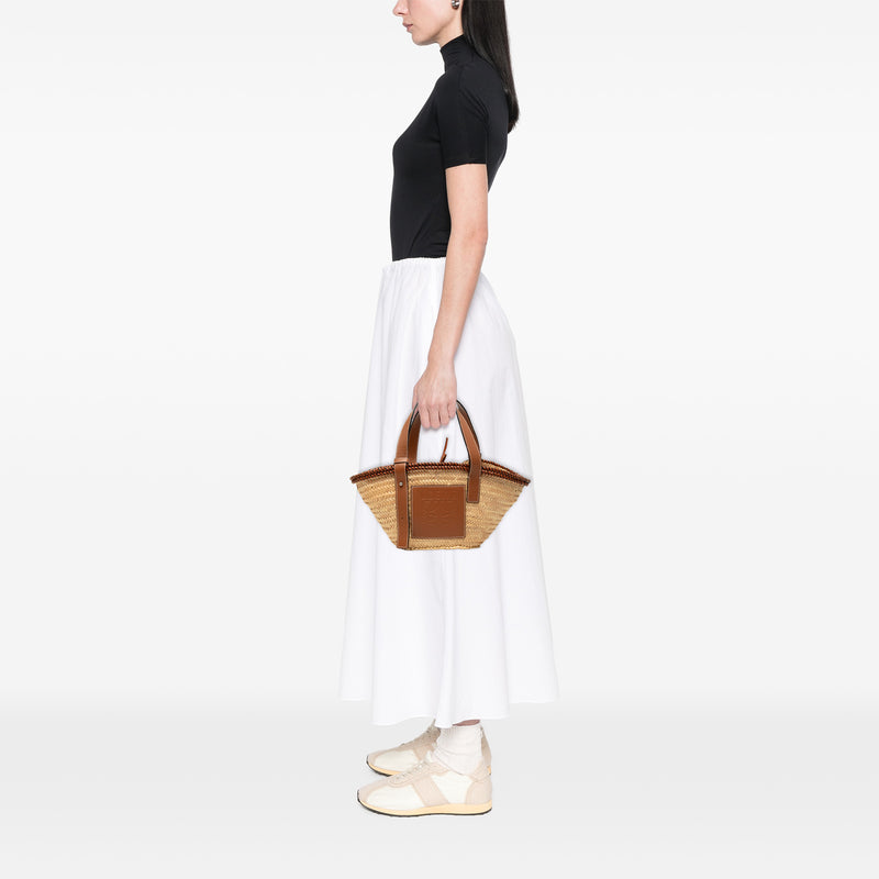 Small Raffia Anagram Basket Tote - Image 6
