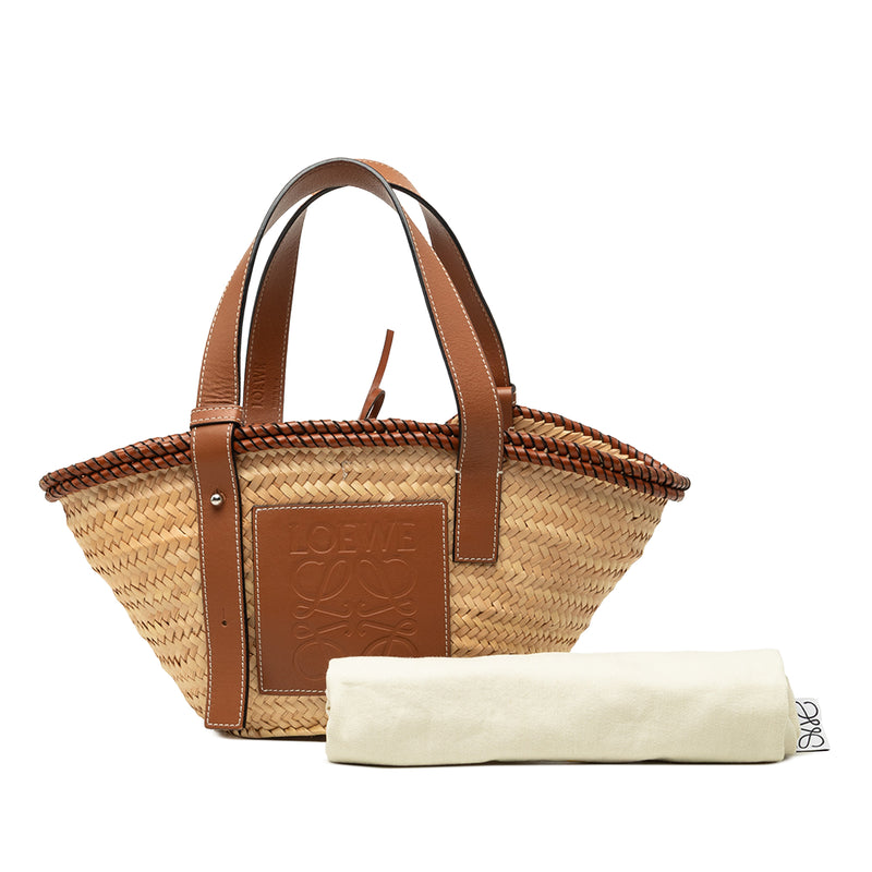 Small Raffia Anagram Basket Tote - Image 7