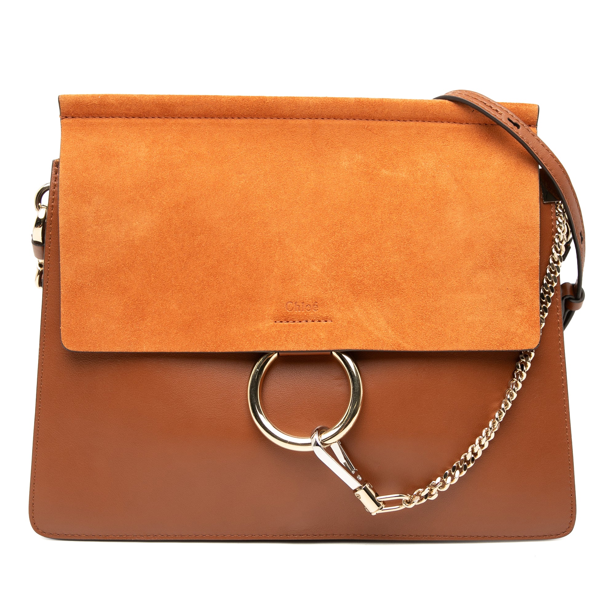 Medium Calfskin and Suede Faye Crossbody - Image 1