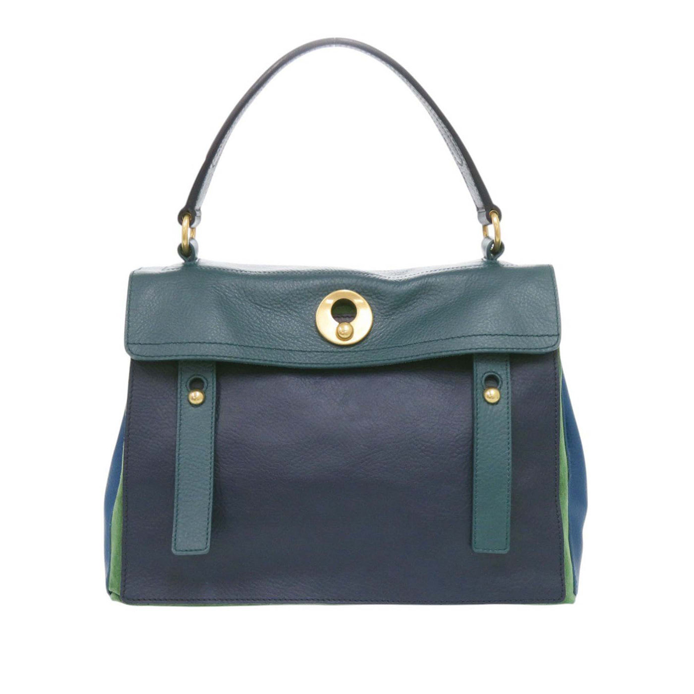 Medium Tricolor Leather Muse Two Satchel - Image 1