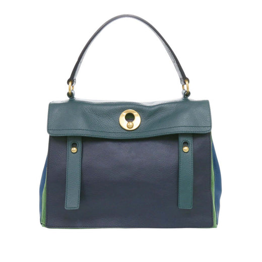 Medium Tricolor Leather Muse Two Satchel - Image 1