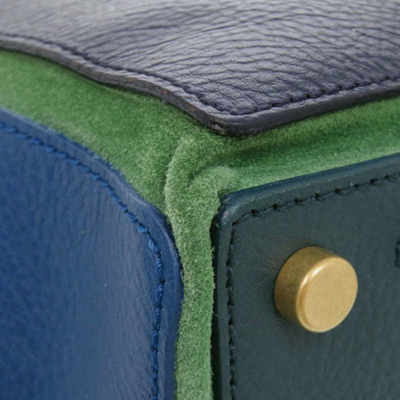Medium Tricolor Leather Muse Two Satchel - Image 13