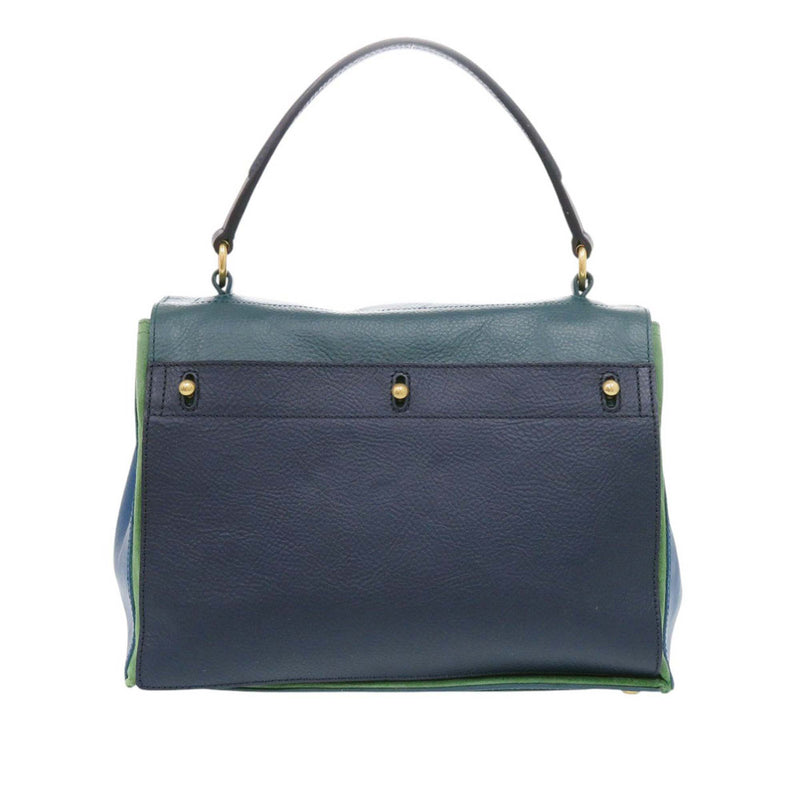 Medium Tricolor Leather Muse Two Satchel - Image 2