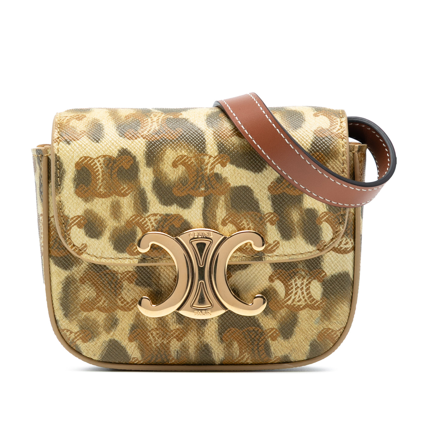 Mini Calfskin Leopard Print Claude Crossbody - Image 1