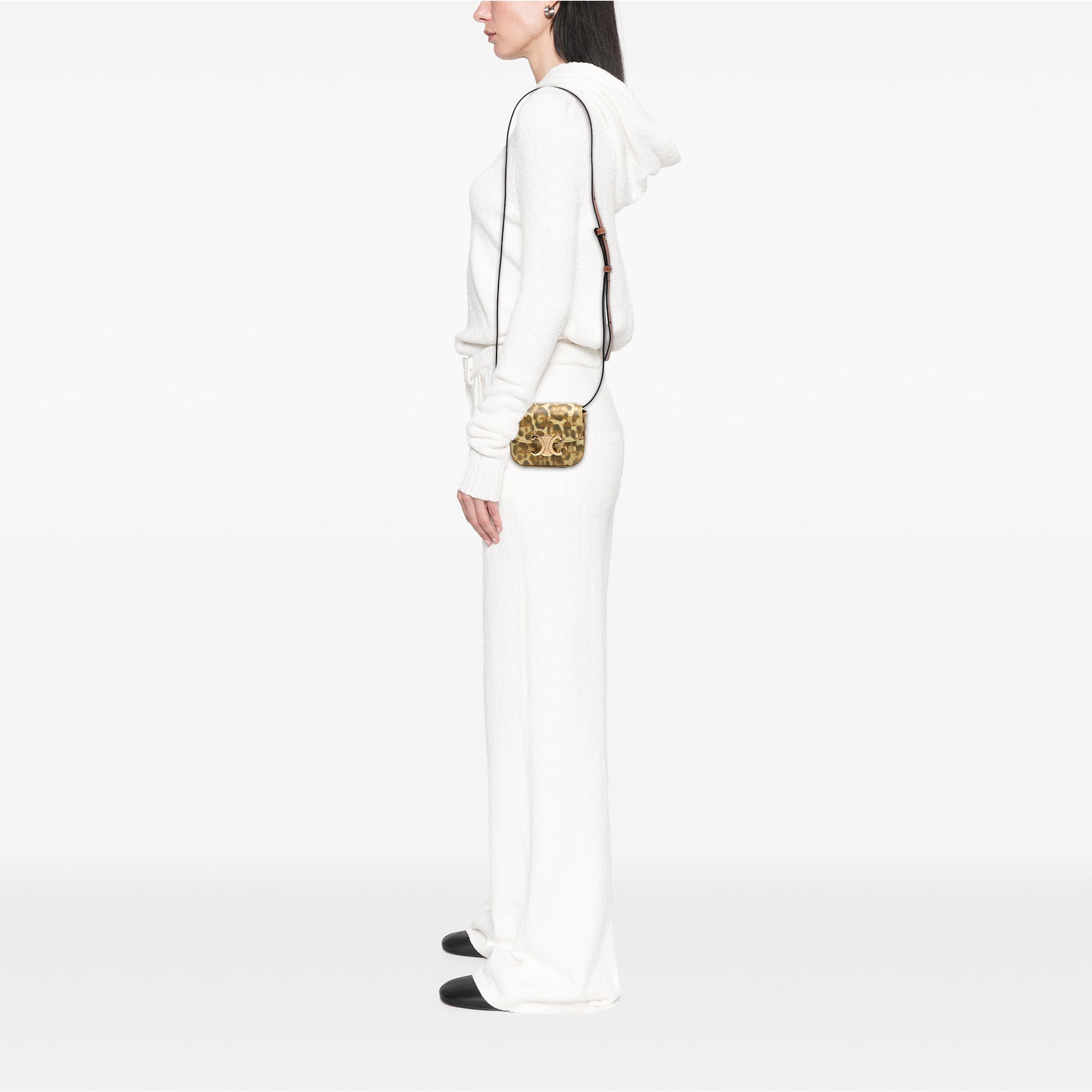 Mini Calfskin Leopard Print Claude Crossbody - Image 7
