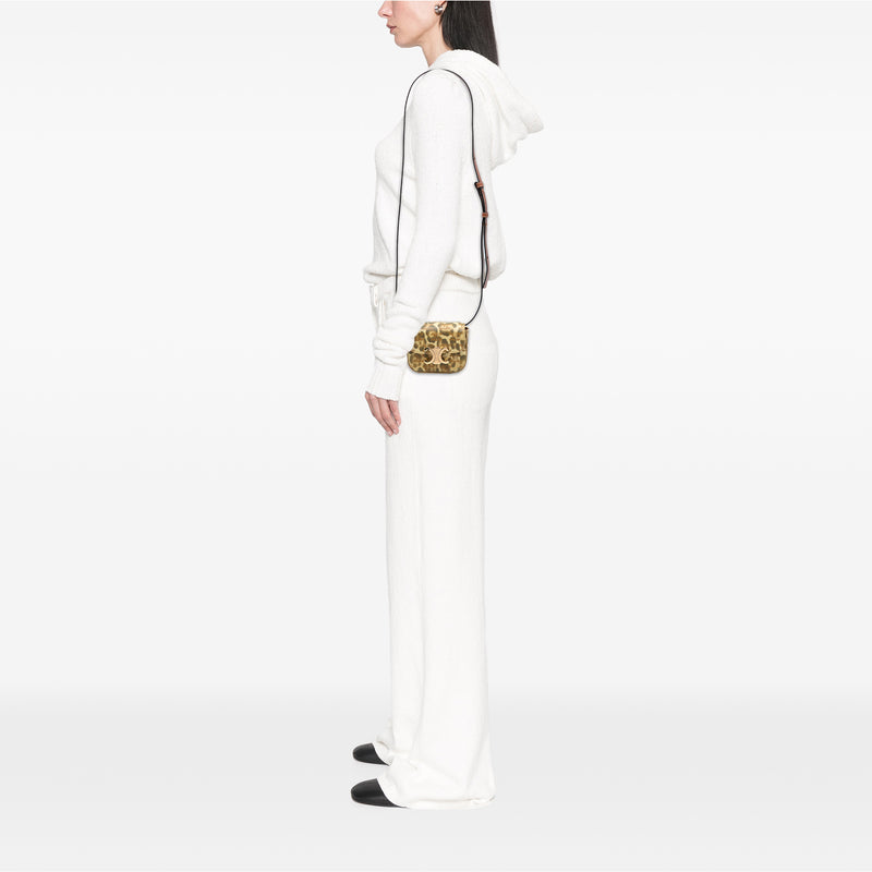 Mini Calfskin Leopard Print Claude Crossbody - Image 7