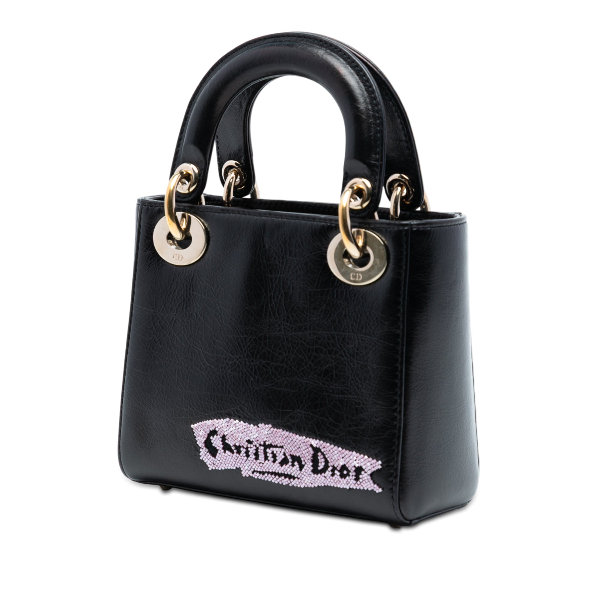 Mini Calfskin Beaded Lady Dior - Image 2