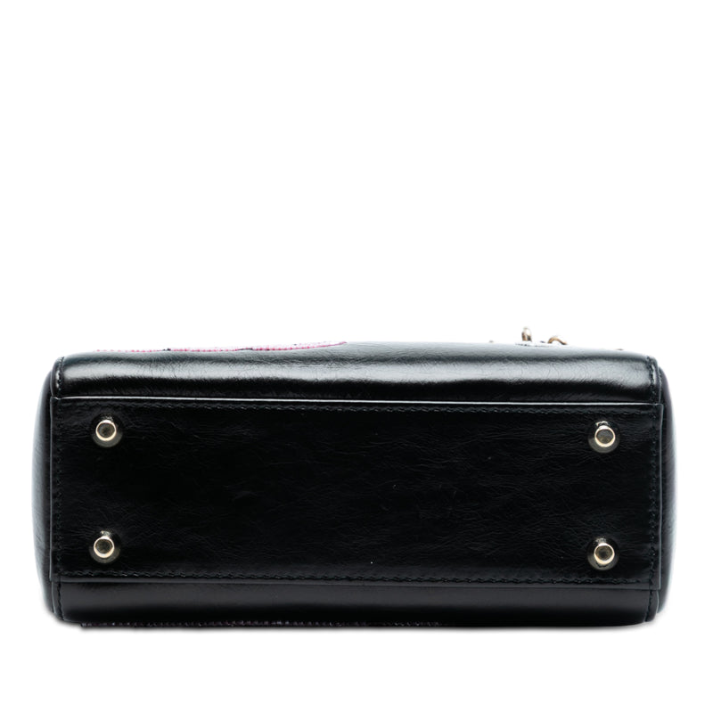 Mini Calfskin Beaded Lady Dior - Image 3