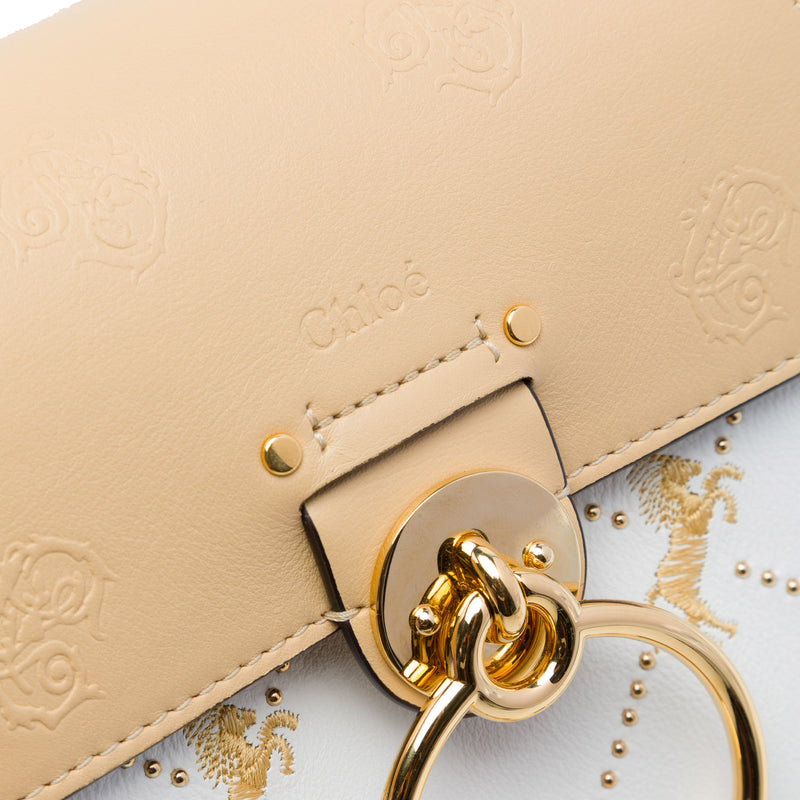 Small Bicolor Leather Little Horses Tess Satchel - Image 5