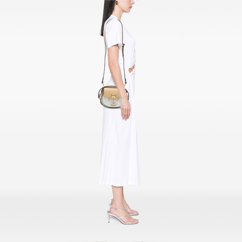 Small Bicolor Leather Little Horses Tess Satchel - Image 6