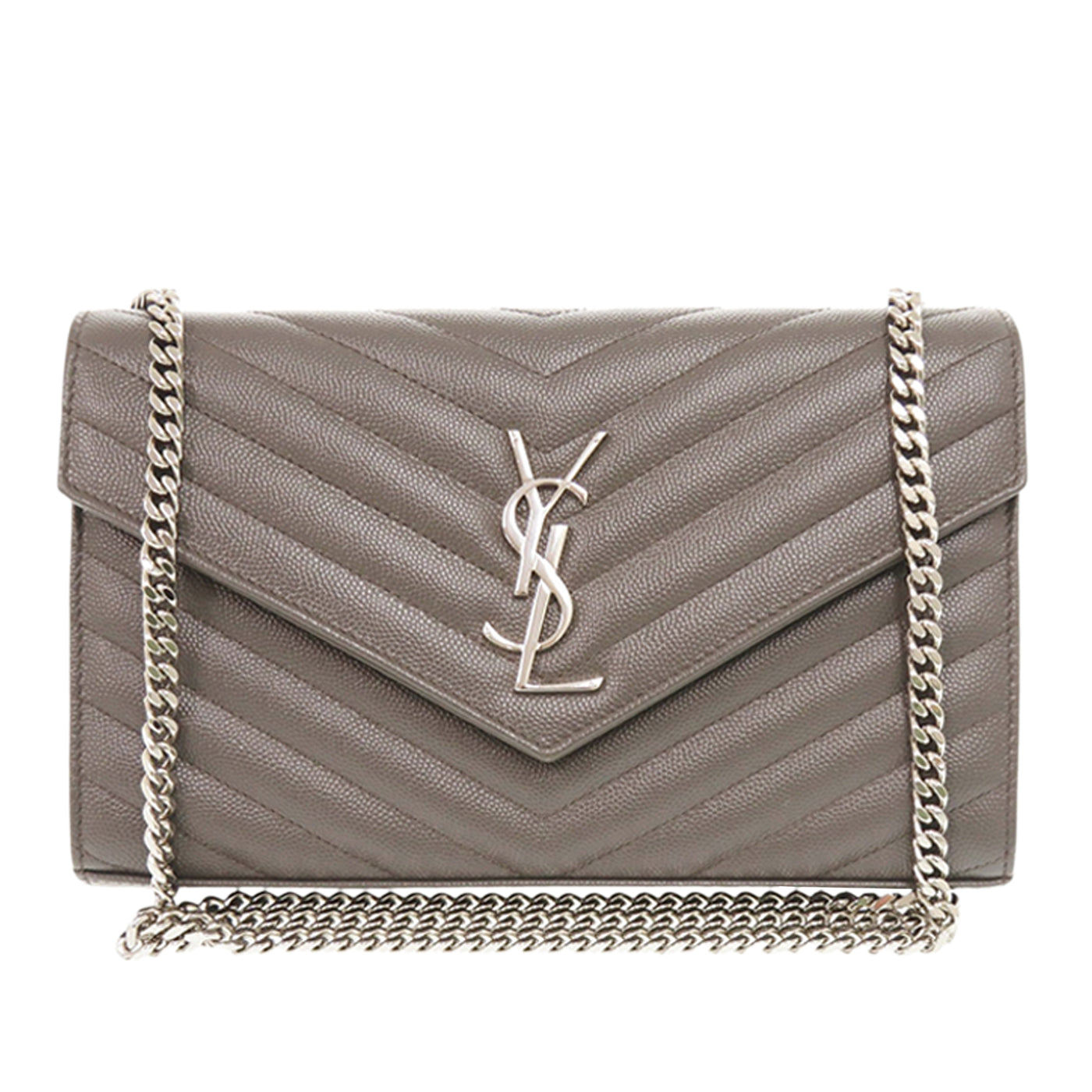 Grain De Poudre Matelasse Chevron Classic Cassandre Chain Wallet - Image 1