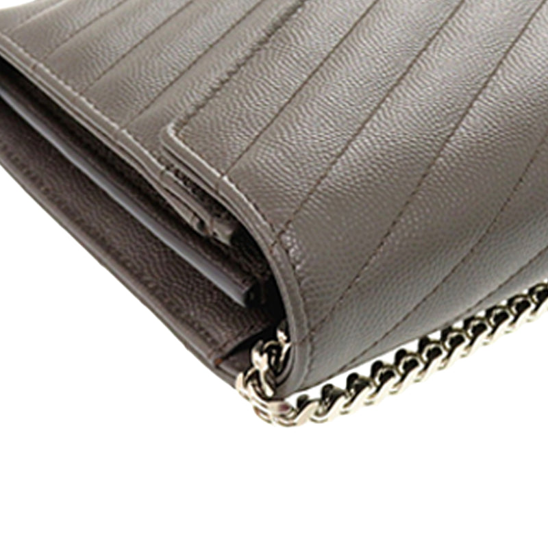 Grain De Poudre Matelasse Chevron Classic Cassandre Chain Wallet - Image 10