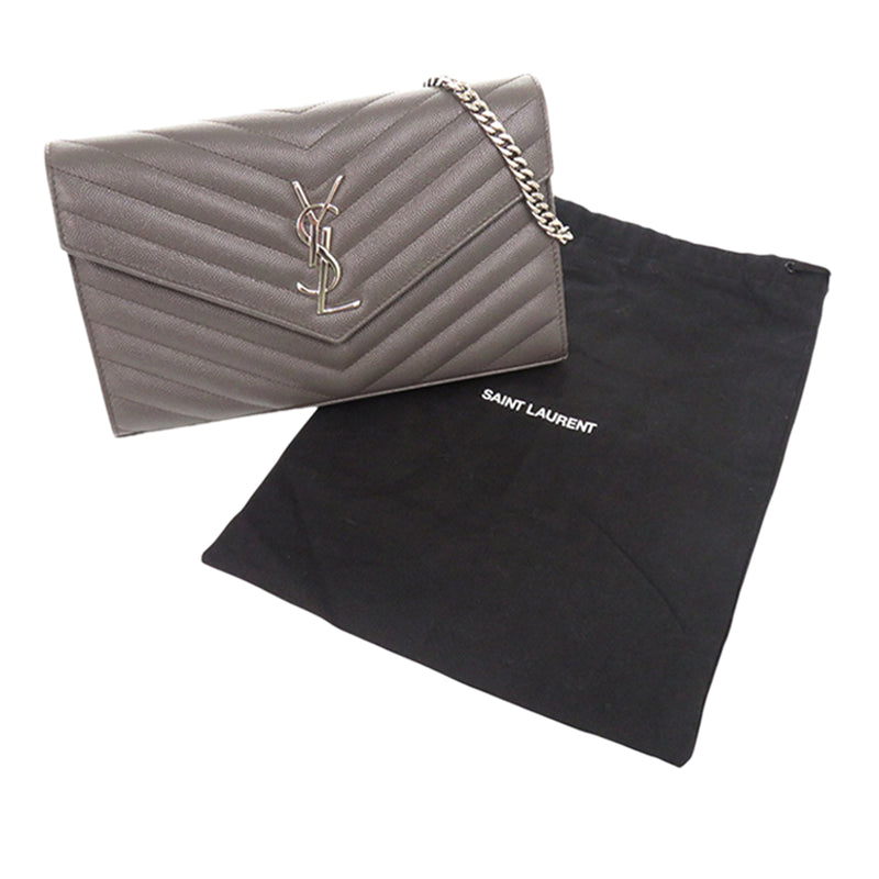 Grain De Poudre Matelasse Chevron Classic Cassandre Chain Wallet - Image 13