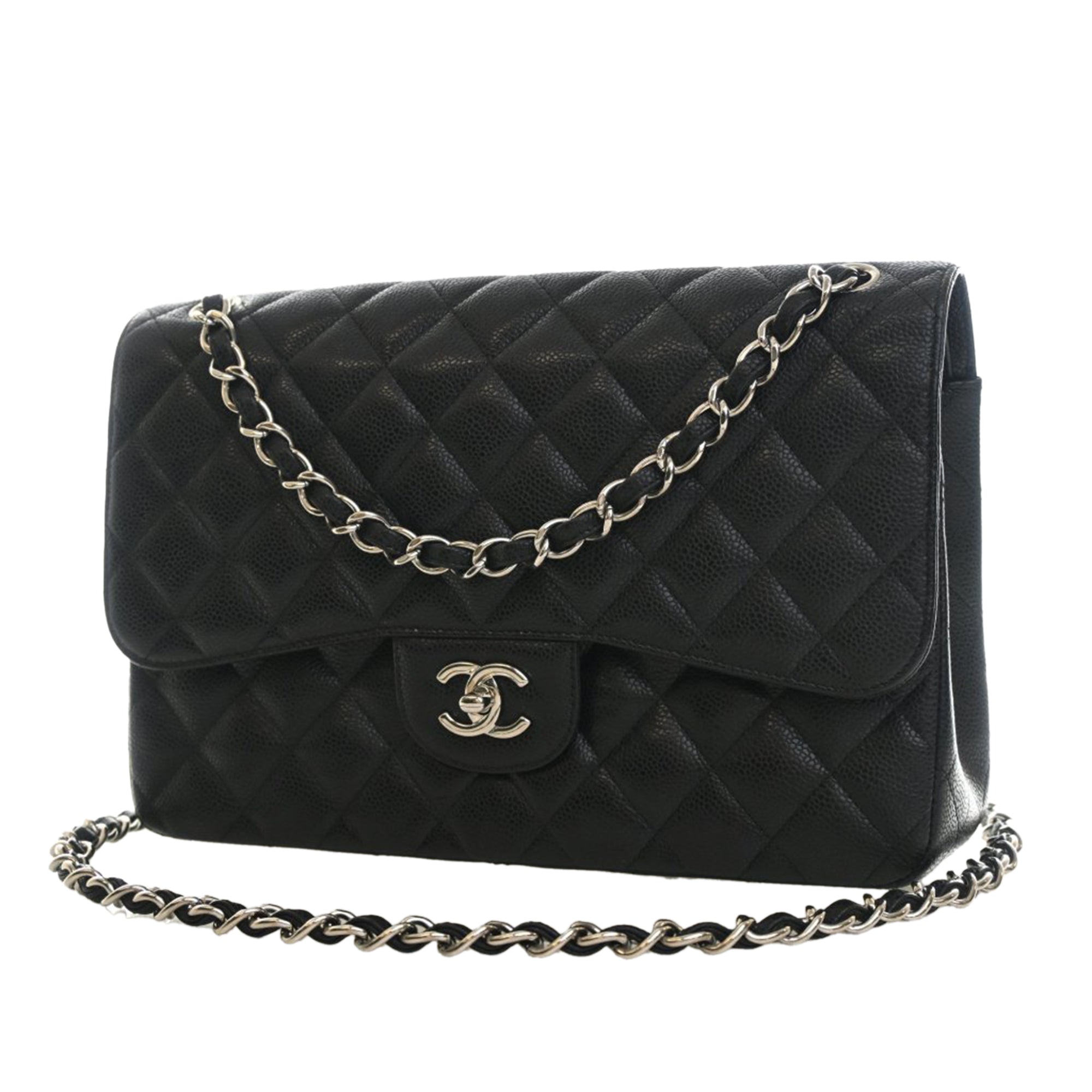 Jumbo Classic Caviar Double Flap - Image 12