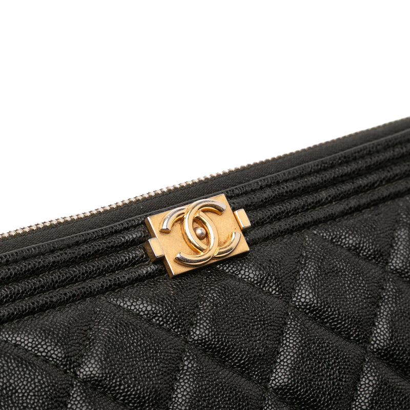Medium Quilted Caviar Boy O Case Clutch - Image 9