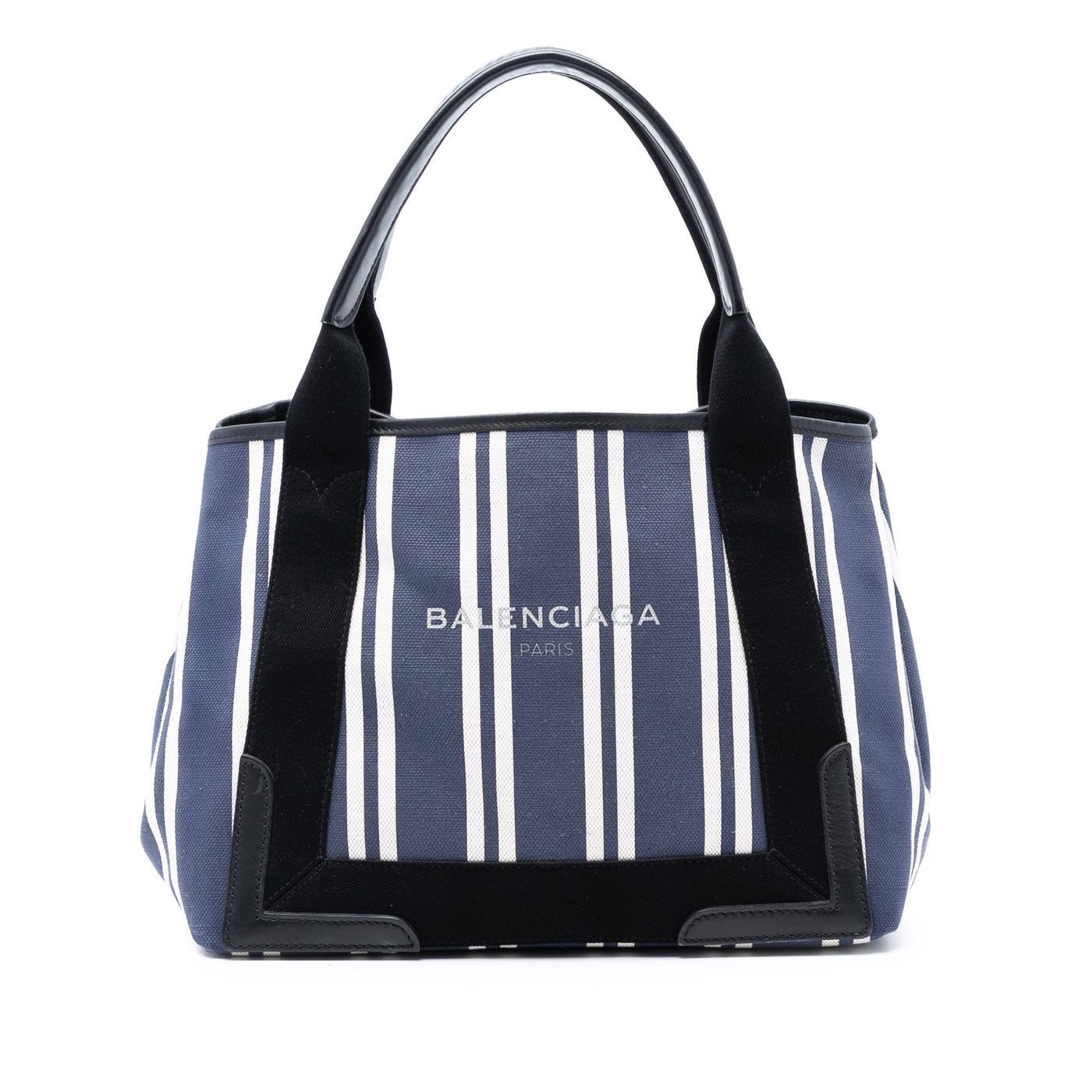 Canvas Striped Navy Cabas S - Image 1