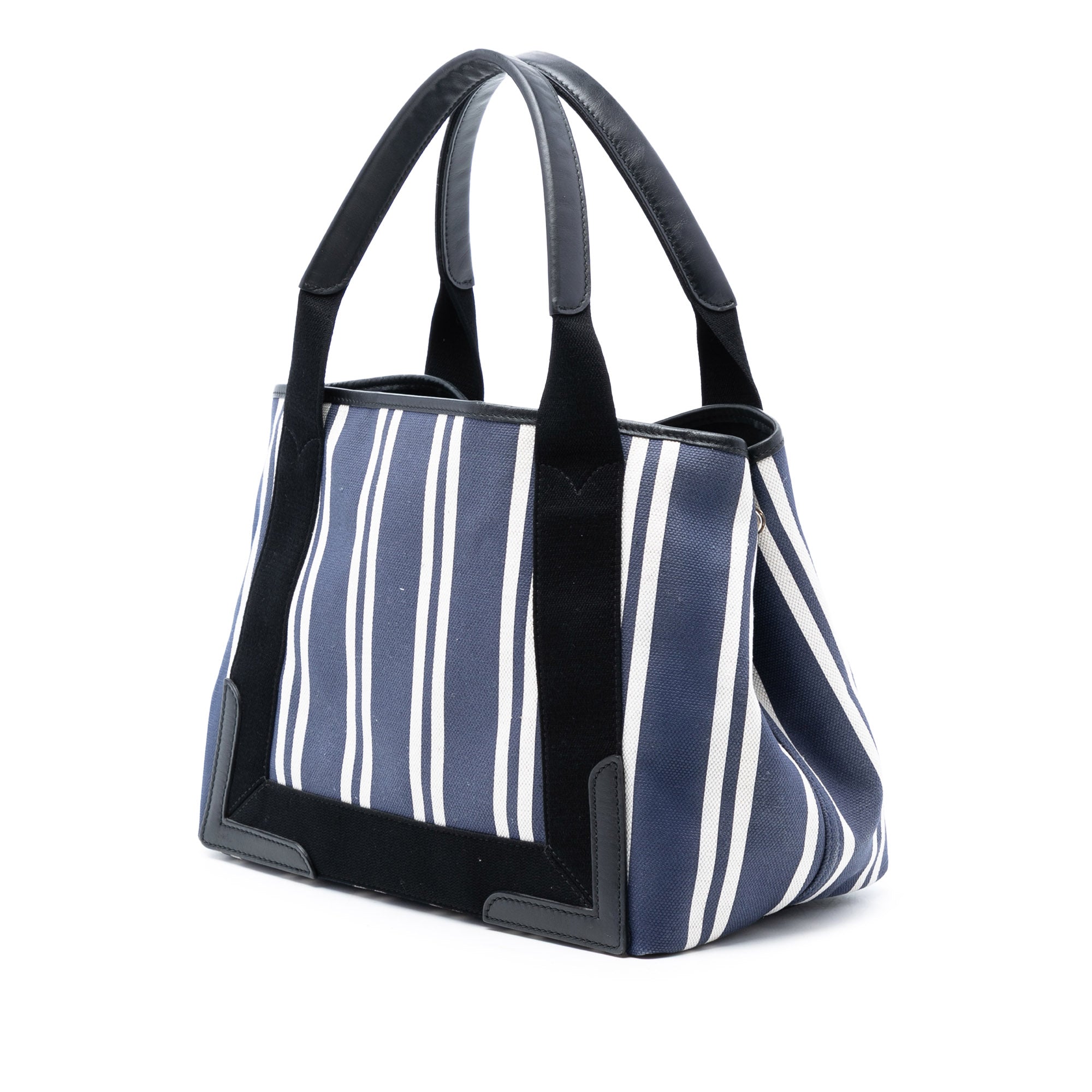 Canvas Striped Navy Cabas S - Image 2