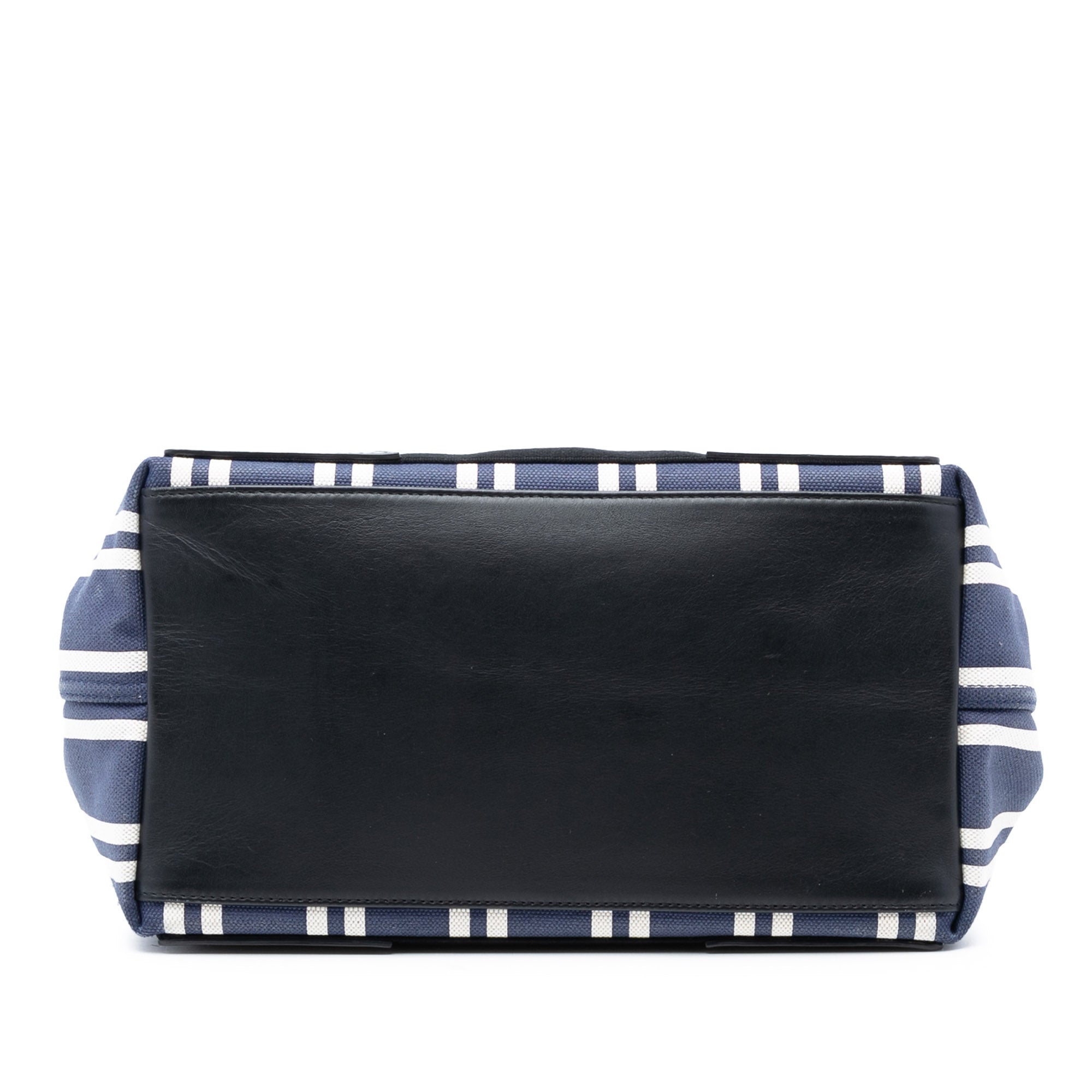 Canvas Striped Navy Cabas S - Image 3
