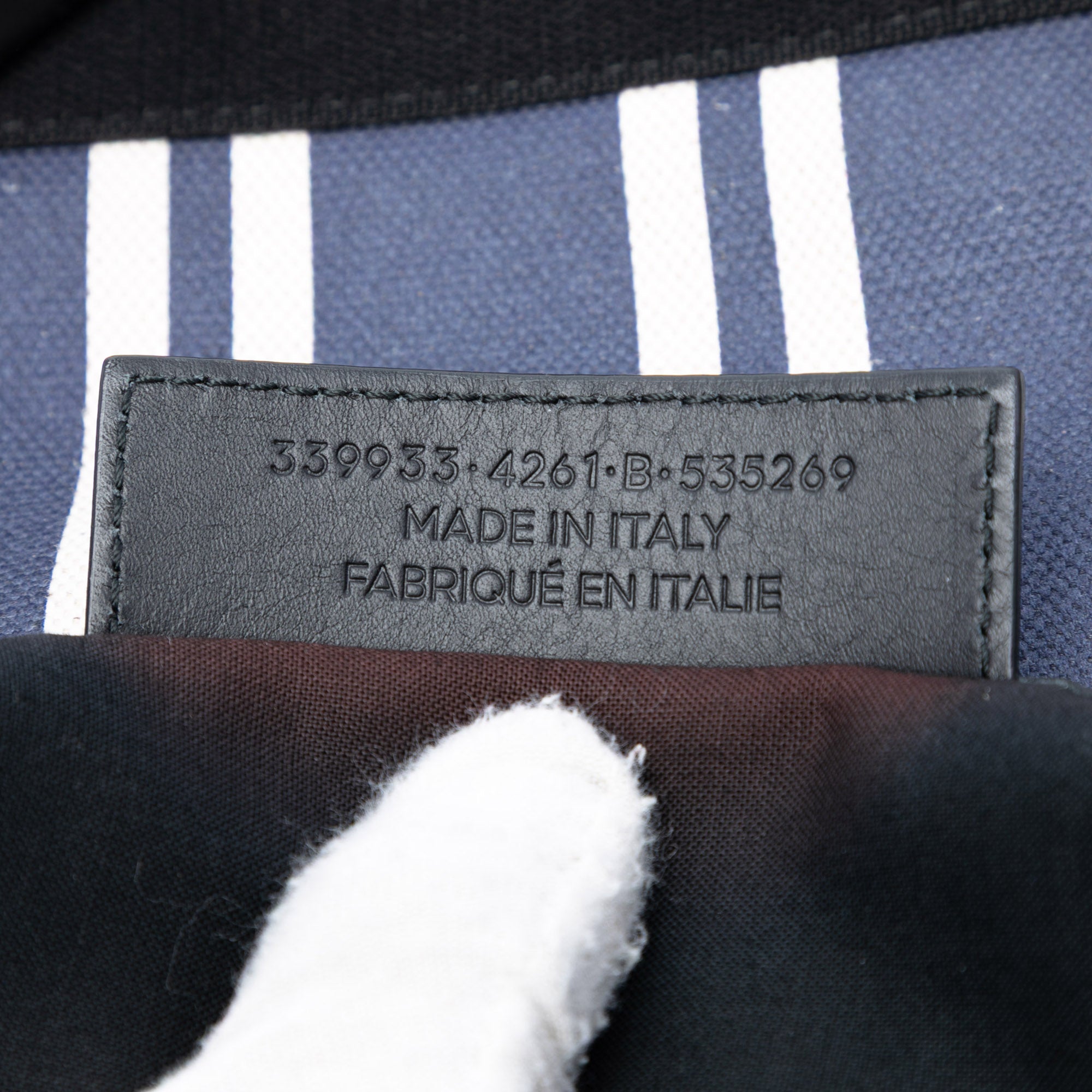 Canvas Striped Navy Cabas S - Image 6