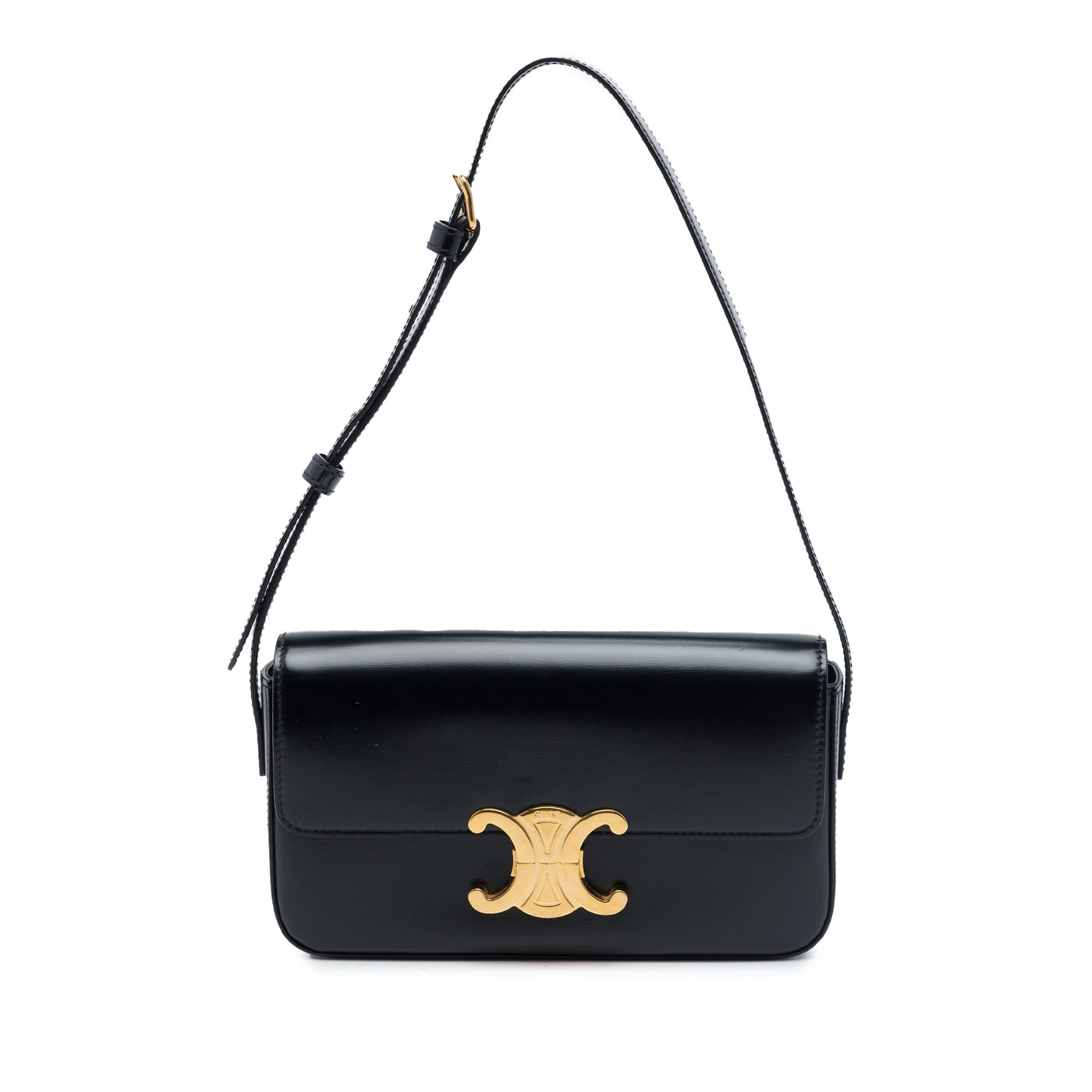 Shiny Calfskin Triomphe Claude Shoulder Bag - Image 1