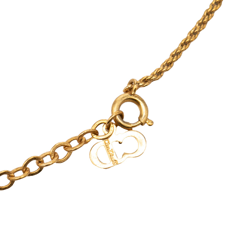 Gold Plated CD Logo Pendant Necklace - Image 3