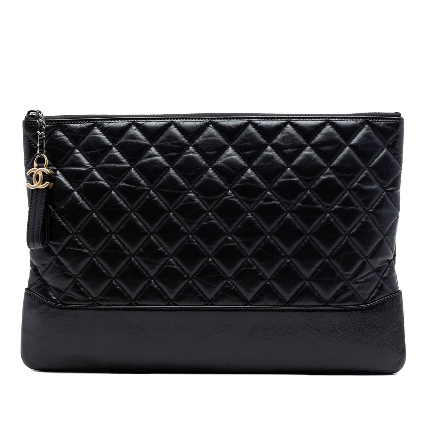 Large Aged Calfskin Gabrielle O Case Clutch - Image 1