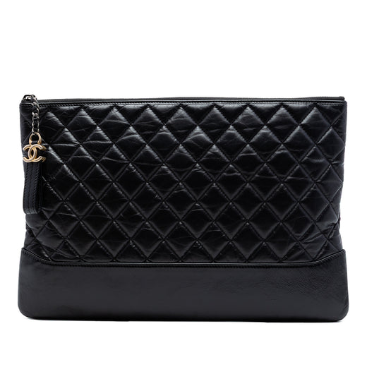 Large Aged Calfskin Gabrielle O Case Clutch - Image 1