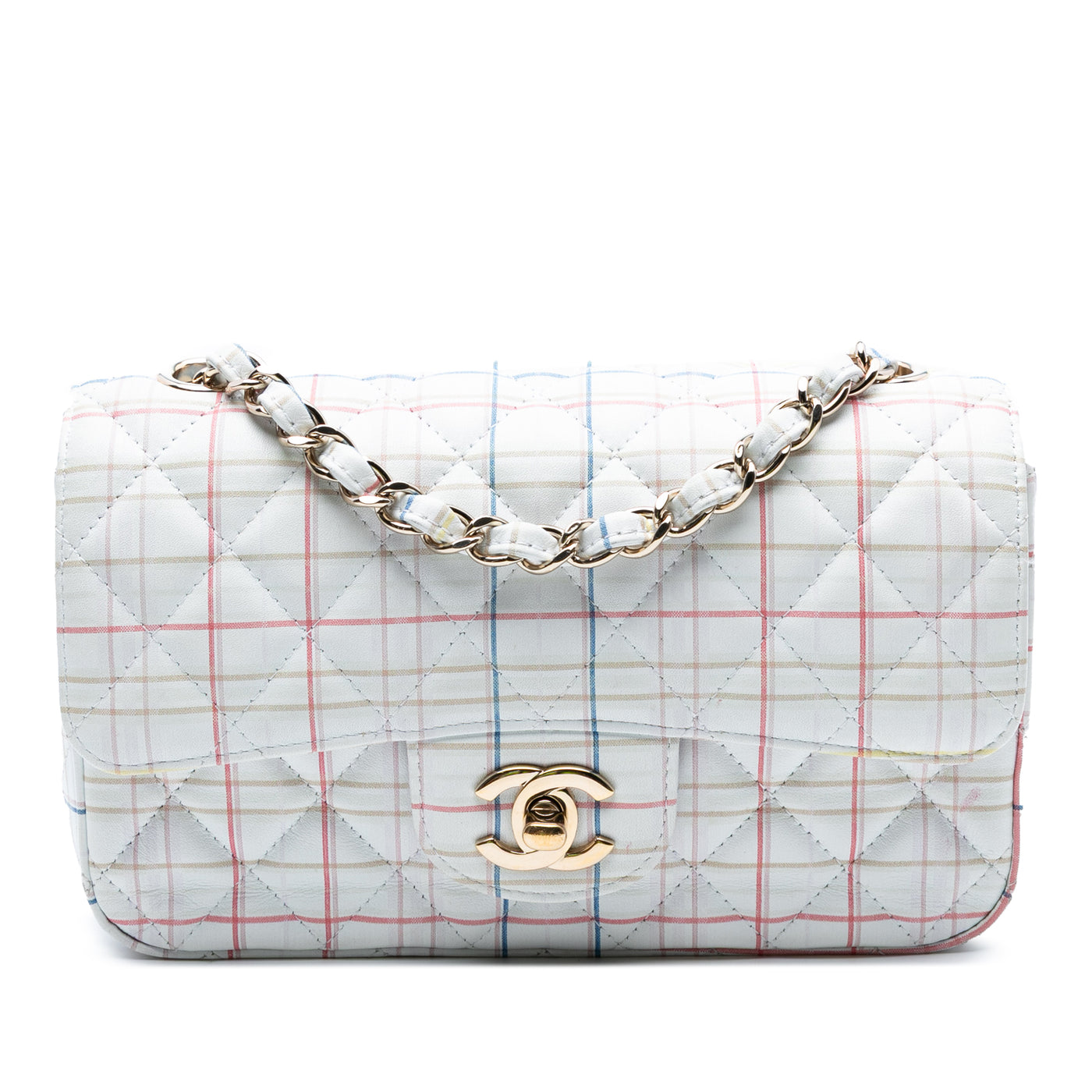 Mini Rectangular Classic Printed Calfskin Single Flap - Image 1