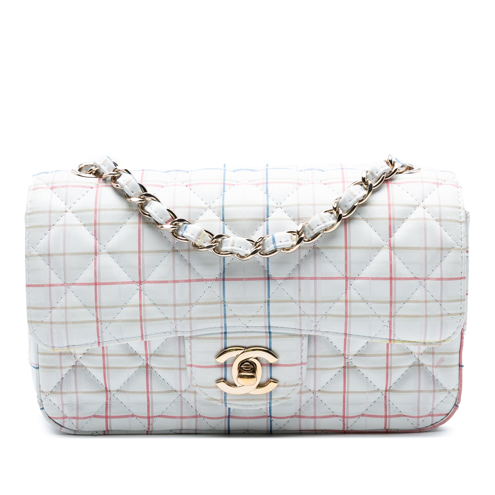 Mini Rectangular Classic Printed Calfskin Single Flap - Image 1