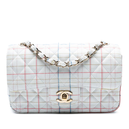 Mini Rectangular Classic Printed Calfskin Single Flap - Image 1