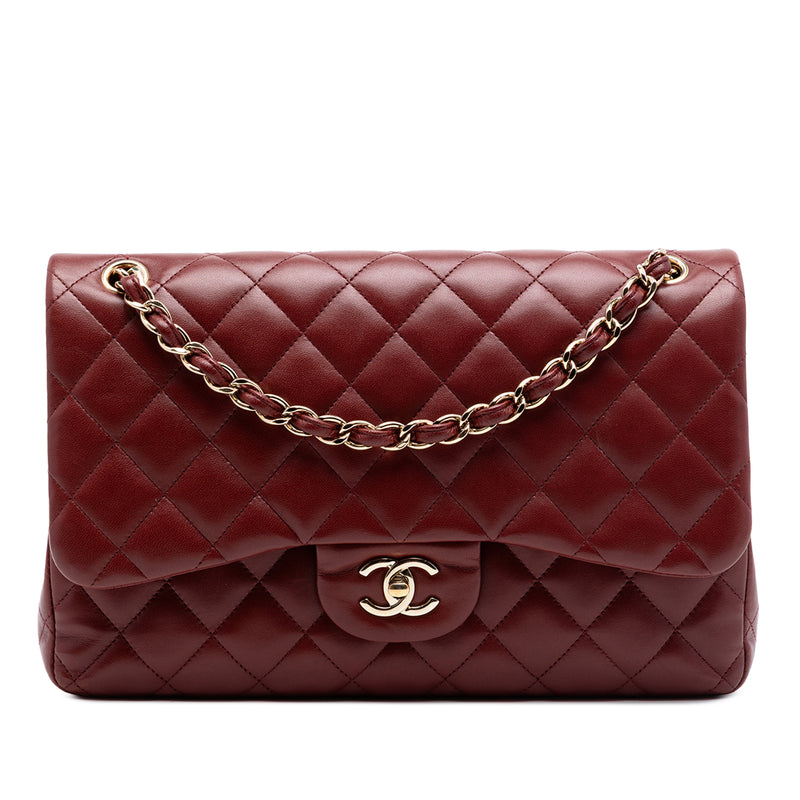 Jumbo Classic Lambskin Double Flap