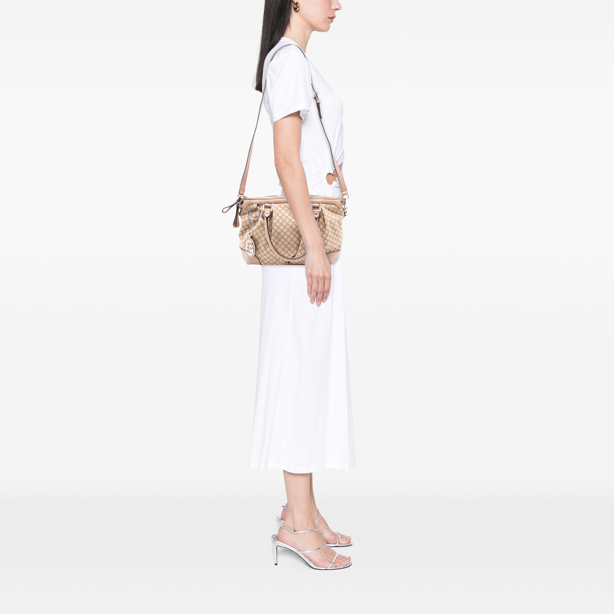 Diamante Canvas Sukey Satchel - Image 7