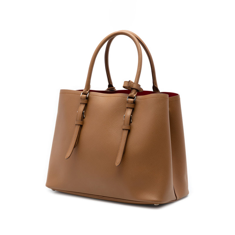 Medium Saffiano Cuir Double Handle Satchel - Image 2
