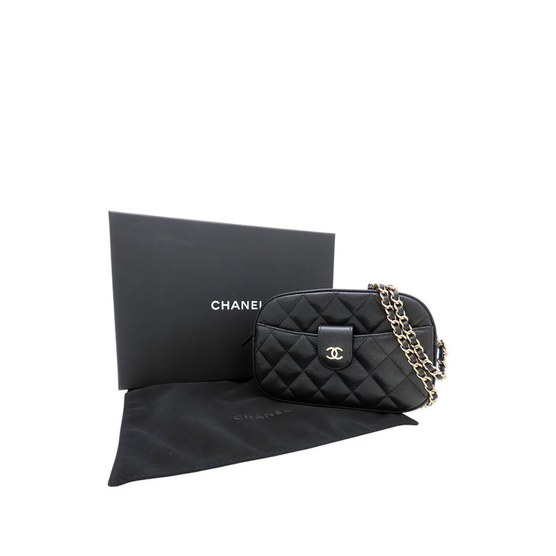CC Quilted Caviar Camera Bag - Image 10