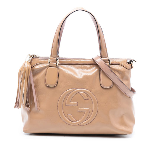Small Patent Soho Working Satchel - Image 1