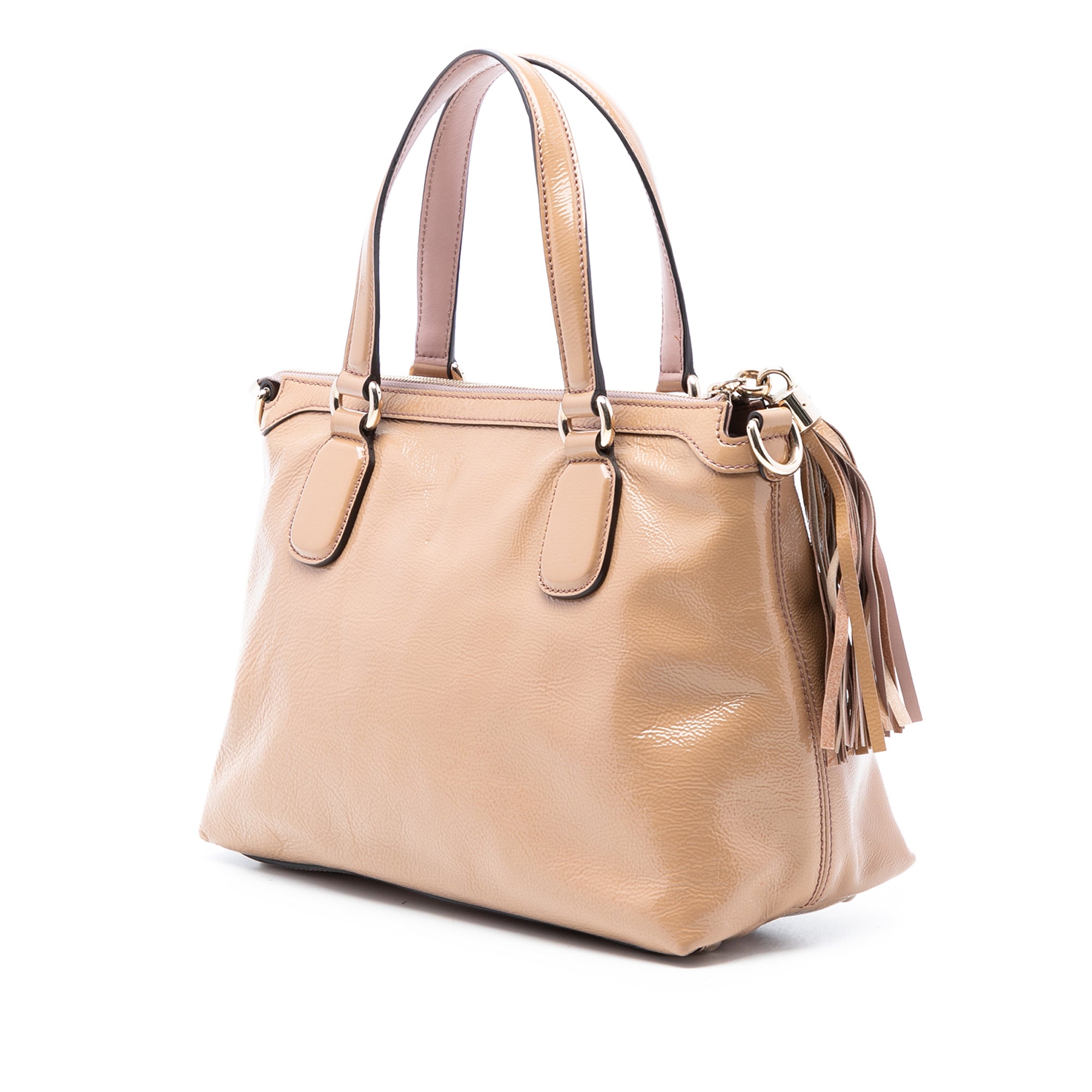 Small Patent Soho Working Satchel - Image 2