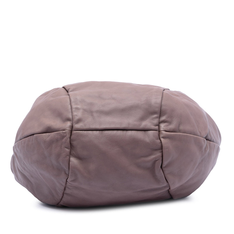 Leather Braided Handle Hobo - Image 3