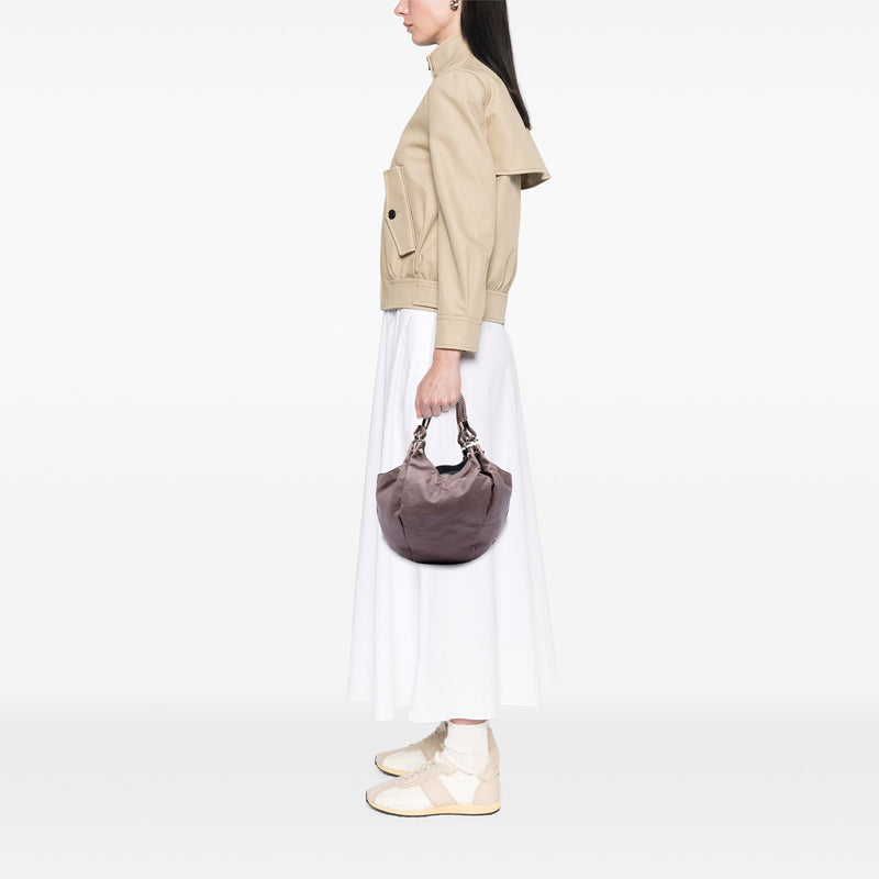 Leather Braided Handle Hobo - Image 7