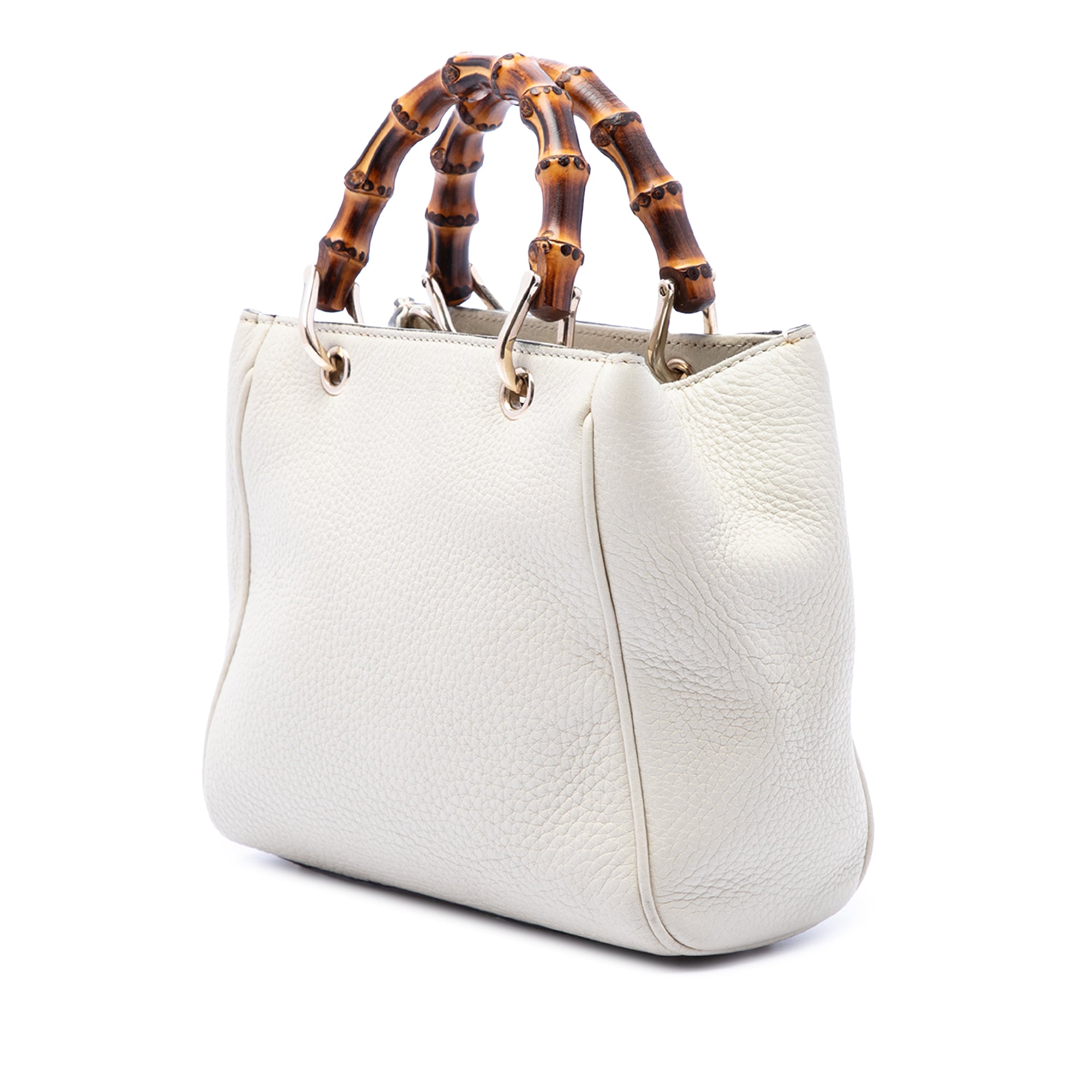 Mini Calfskin Bamboo Shopper Satchel - Image 2