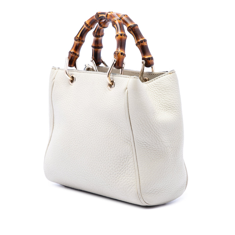 Mini Calfskin Bamboo Shopper Satchel - Image 2