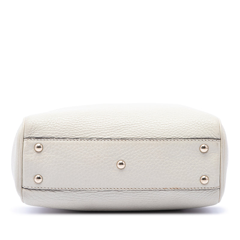 Mini Calfskin Bamboo Shopper Satchel - Image 3