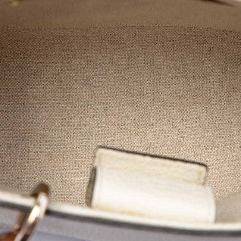 Mini Calfskin Bamboo Shopper Satchel - Image 4