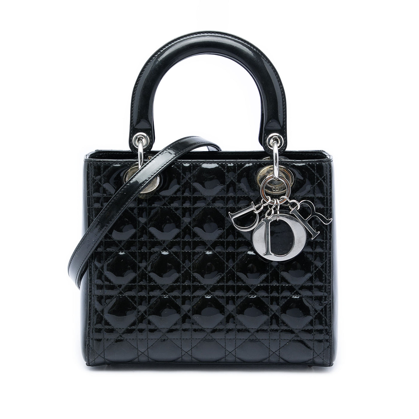 Medium Patent Cannage Lady Dior - Image 1
