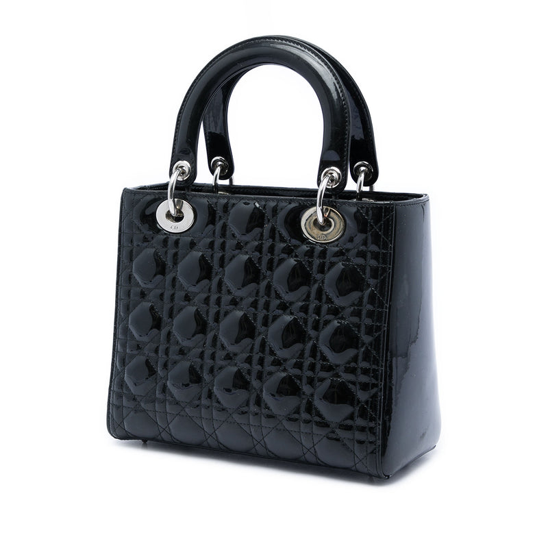 Medium Patent Cannage Lady Dior - Image 2