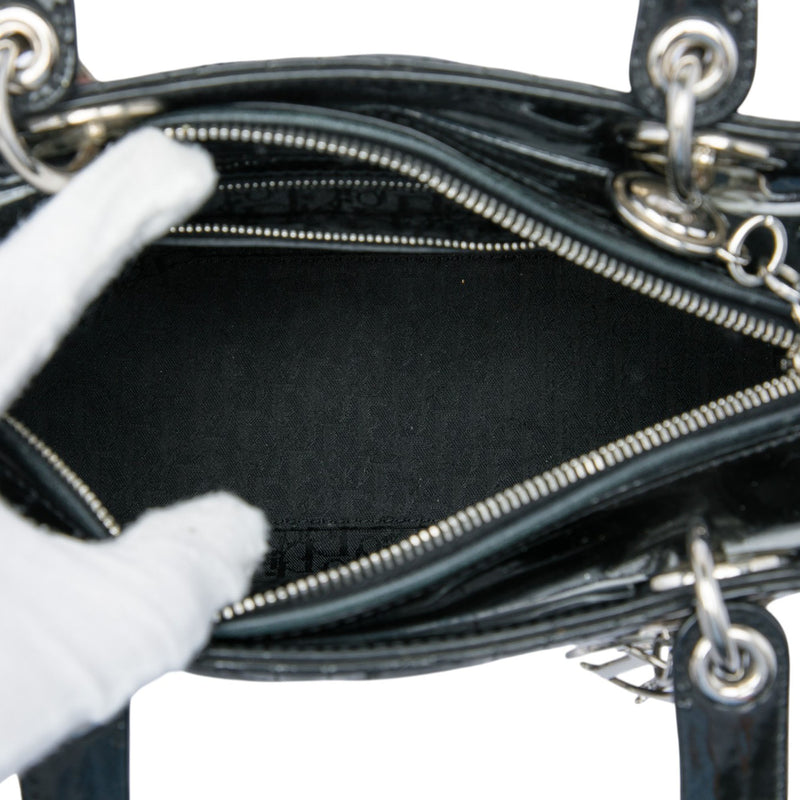 Medium Patent Cannage Lady Dior - Image 4