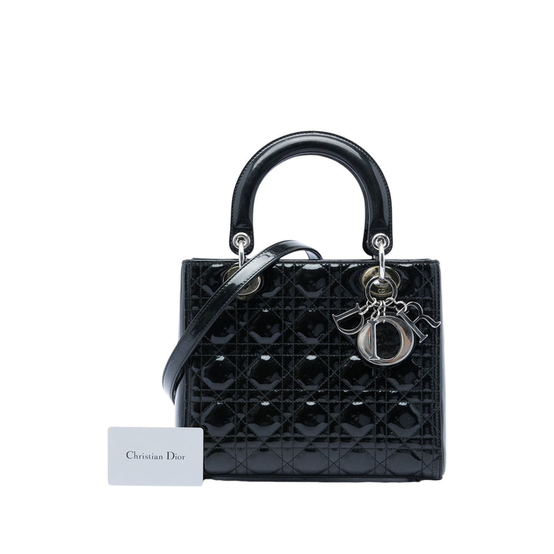 Medium Patent Cannage Lady Dior - Image 6
