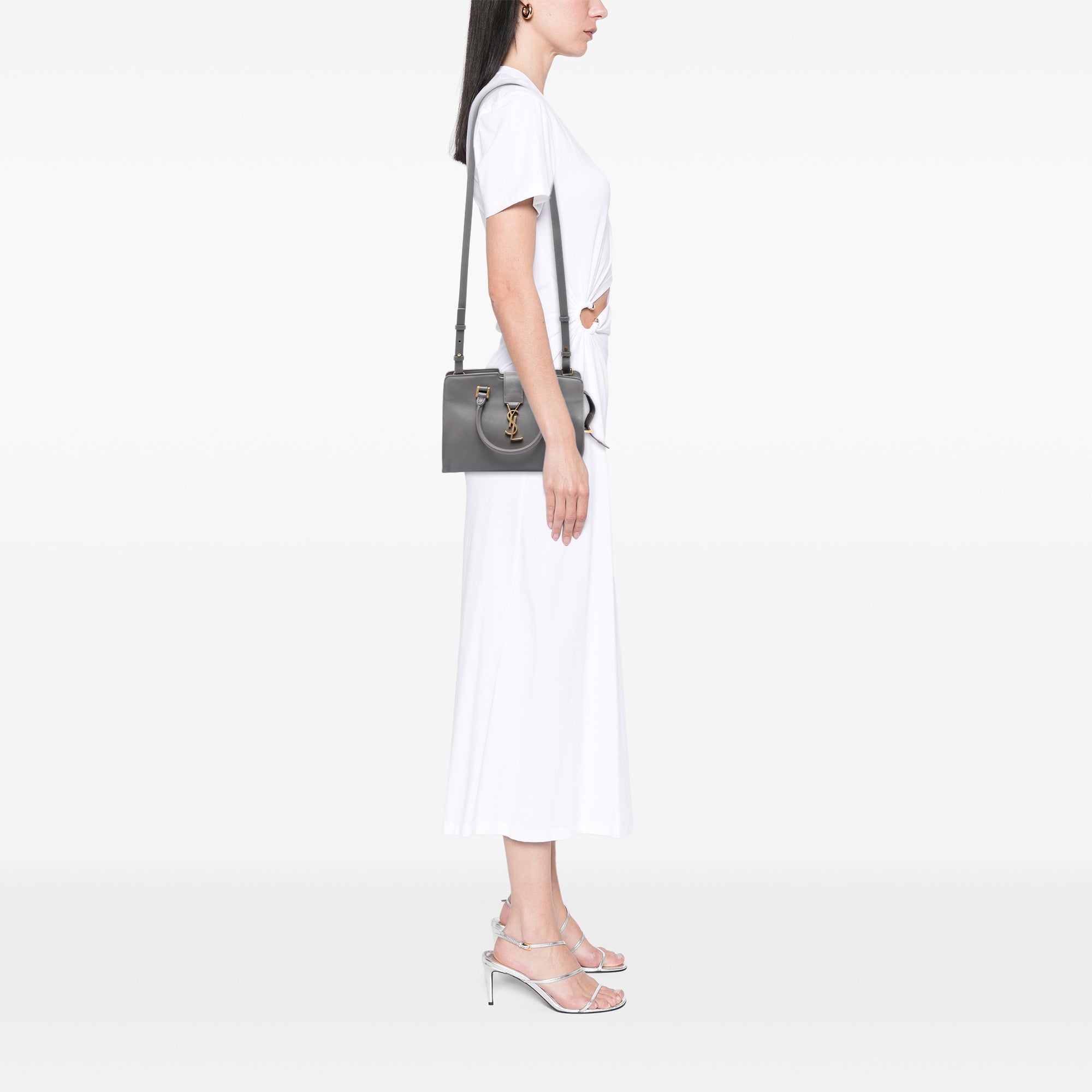 Baby Leather Monogram Downtown Cabas Satchel - Image 7