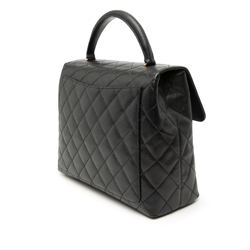 CC Quilted Caviar Kelly Top Handle Bag - Image 2