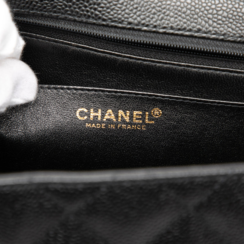 CC Quilted Caviar Kelly Top Handle Bag - Image 5